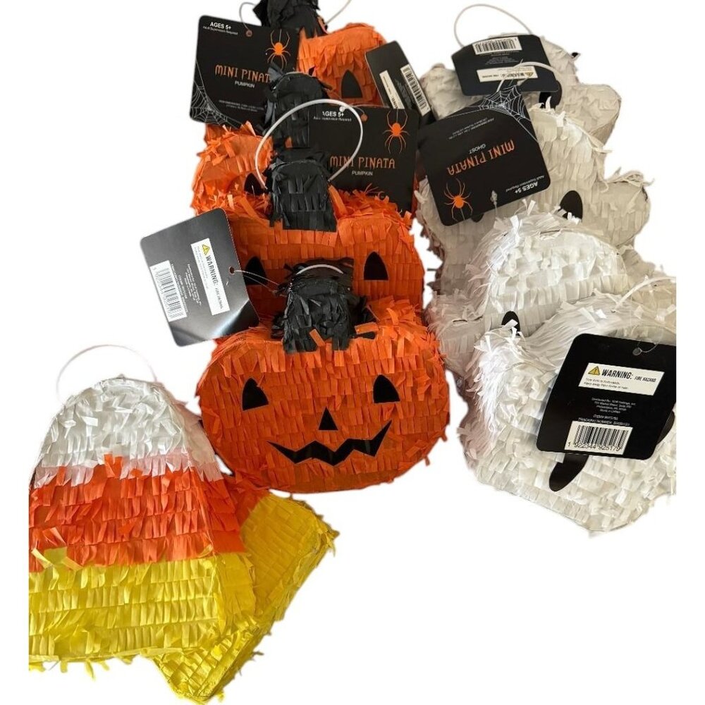 Pinatas Mini Halloween Themed pumpkin Ghost Candy Corn - Party Decor - Ages 5+ -